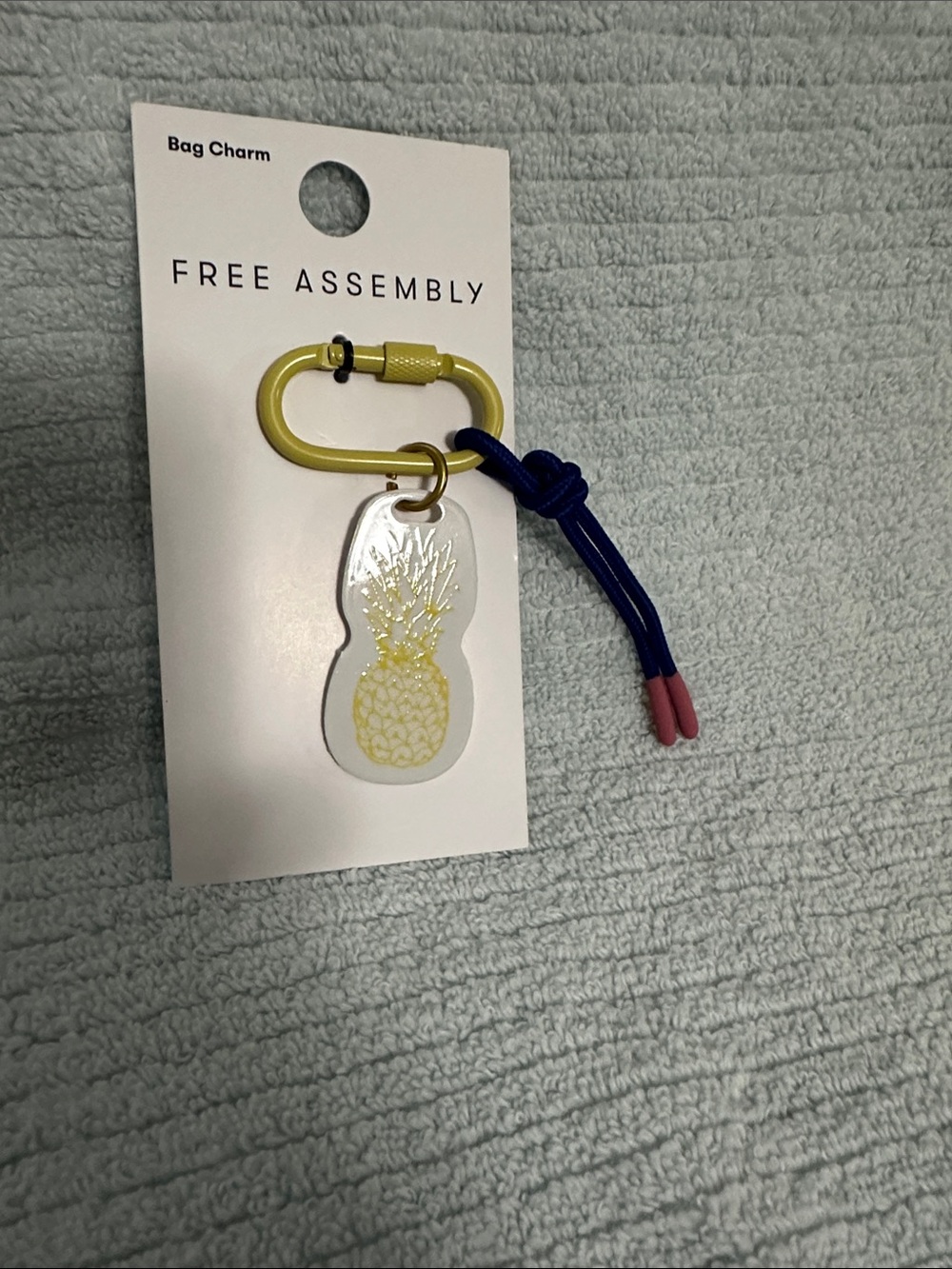 Yellow Pineapple Bag Charm NWT